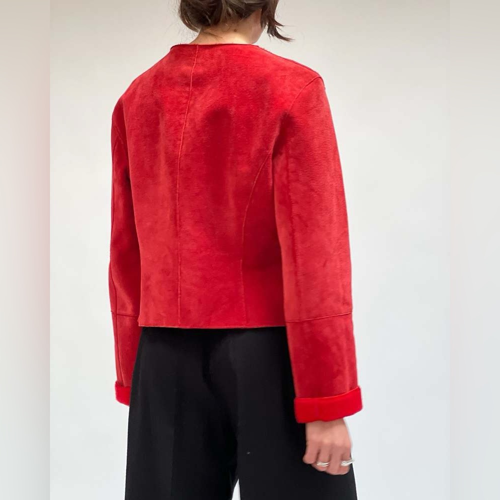 100% Leather VINTAGE Newport News Red Jacket